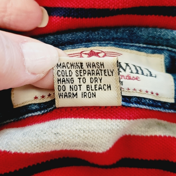 90s Vintage Cotton Mill Denim Collared Polo Shirt - Picture 7 of 8